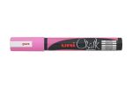 Popisovač křídový UNI Chalk Marker PWE-5M / fluo růžová