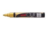 Popisovač křídový UNI Chalk Marker PWE-5M / zlatá