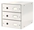 Zásuvkový box Leitz Click & Store - 3 zásuvky / bílá