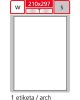 Print etikety A4 pro laserový a inkoustový tisk - 210 x 297 mm (1 etiketa / arch ) folie / stříbrná