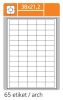 Print etikety A4 pro laserový a inkoustový tisk - 38 mm x 21,2 mm (65 etiket / arch)