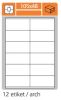 Print etikety A4 PLUS pro laserový a inkoustový tisk - 105 x 48 mm (12 etiket / arch)