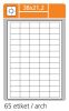 Print etikety A4 pro laserový a inkoustový tisk / 30 archů - 38 x 21,2 mm (65 etiket / arch)