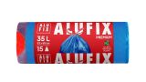 Pytle do koše Alufix Premium stahovací  - 60x50cm / 35l / 26my / 15ks / modrá