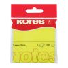 Samolepicí bloček Kores neon - žlutá