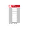 Tabelační etikety s vodící drážkou - 89 x 36,1 mm jednořadé 4000 etiket / 500 skladů