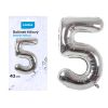 Balónek nafukovací č. 5 - stříbrný / 43cm