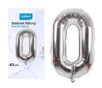 Balónek nafukovací č. 0 - stříbrný / 43cm
