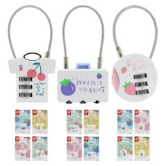 3místný kufříkový zámek (smíšené motivy s ovocem)