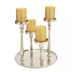 Adventní svícen kovový 27 cm