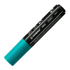 Akrylový popisovač STABILO FREE Acrylic T800C Klínový hrot 4-10 mm - modře zelený