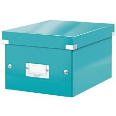 Archivační krabice, A5, lakový lesk, LEITZ Click&Store, ledově modrá