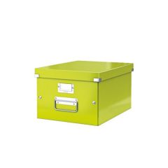 Archivační krabice CLICK&STORE, A4, lakový lesk, zelená