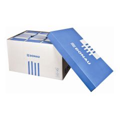 Archivní kontejner, 522x351x305 mm, kartónový, DONAU, modrý-bílý