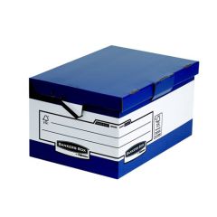 Archivní kontejner, kartonový, ergonomický úchyt, otevírání víka nahoru, BANKERS BOX®
