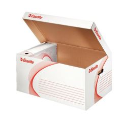 Archivní krabice se sklápěcím víkem Esselte bílá/červená
