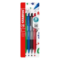 Barevné kuličkové pero STABILO pointball (sada 4 ks)