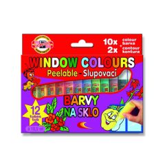 Barva na sklo sada, 12 x 10,5 ml