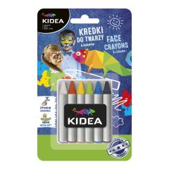 KIDEA  Barvičky na obličej - 6 ks (sada)
