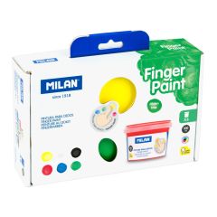 Barvy prstové MILAN 100 ml - sada 6 ks základních barev