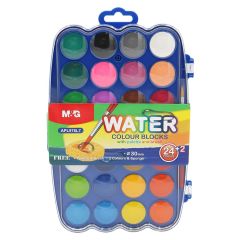 M&G  Barvy vodové 26 barev (30 mm) + paletka a štětec