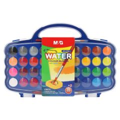M&G  Barvy vodové 38 barev (23 mm) + paletka a štětec