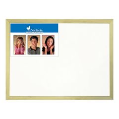 VICTORIA  Biela nemagnetická tabuľa v drevenom ráme, 40 x 60 cm
