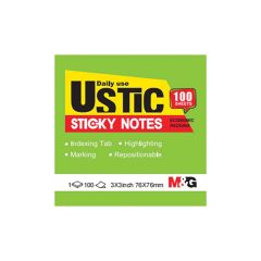 Blok lepící M&G 76x76 mm, 100 listů - zelený