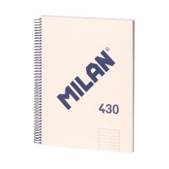Milan  Blok linkovaný se spirálou A4 MILAN 80 listů, béžový