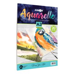 Blok na malování akvarelovými technikami Aquarelle - A3 PREMIUM 20 listový, 180g/m2