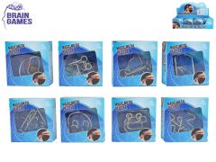 Brain games hlavolam kovový 8druhů v krabičce 24ks v DBX