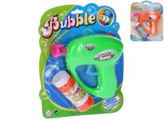 Bublifukovač pistole 12,5cm na setrvačník 2barvy na kartě