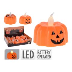 Čajová svíčka LED Dýně (mix 2 designů /cena za 1 ks)