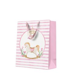 Dárková taška kraft large 26,5x33,5x13 cm Pastel Dream Pink