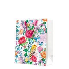 Dárková taška large 26,5x33,5x13 cm Bird with Flowers