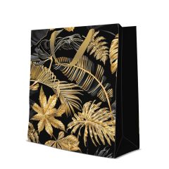 Dárková taška velká - Gold Leaves 26,5x13x33,5 cm