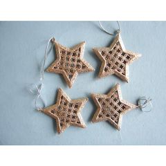 Dekorace závěsná - Hvězda gliter 9,5 cm