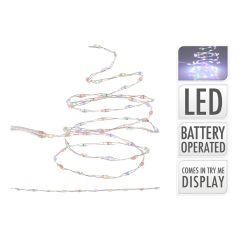 Dekorační osvětlení - řetěz 132 mikro LED barevné, délka 2 m