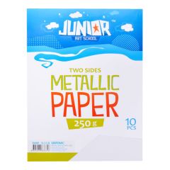 Dekorační papír A4 10 ks bílý metallic 250 g