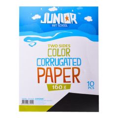JUNIOR-ST  Dekorační papír A4 10 ks černý vlnkový 160 g