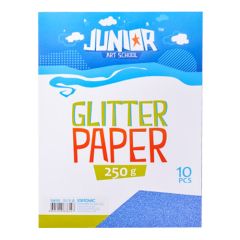 Dekorační papír A4 10 ks modrý glitter 250 g