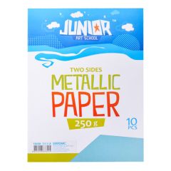 Dekorační papír A4 10 ks modrý metallic 250 g