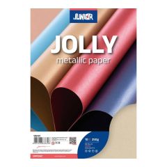 Dekorační papír A4 Metallic křemovy 250g (sada 10 ks)