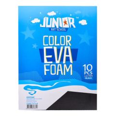 JUNIOR-ST  Dekorační pěna A4 EVA 10 ks černá tloušťka 2,0 mm