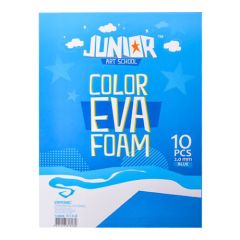 JUNIOR-ST  Dekorační pěna A4 EVA 10 ks modrá tloušťka 2,0 mm