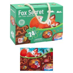 Dětské puzzle 50 x 34 cm (24 dílků) - Fox secret