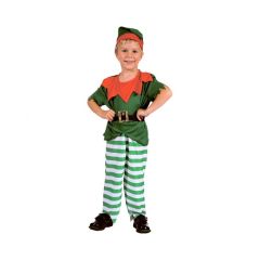 Dětský kostým Elf (tričko, kalhoty, opasek, čepice), velikost 92/104 cm