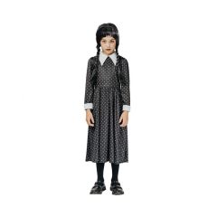 GoDan S.A.  Dětský kostým Gotická Školačka (tečkované šaty), velikost 130/140 cm