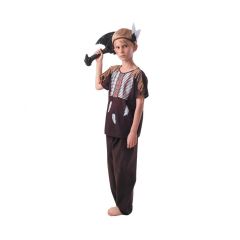 GoDan S.A.  Dětský kostým Indián (čelenka, tričko, kalhoty), velikost 120/130 cm