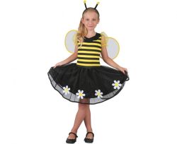 GoDan S.A.  Dětský kostým Sweet Bee (šaty, čelenka, křídla), velikost 110/120 cm